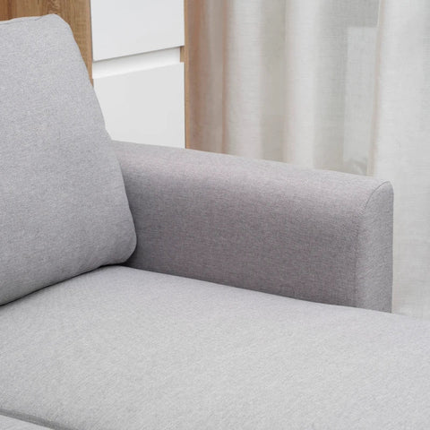 Rootz Sofa Bed - Corner Sofa - Fabric Sofa - With Sleeping Function - Corner Couch Set - With Chaise Longue - L-Shape Sofa - Gray - 217 x 134 x 85 cm