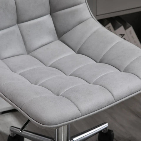 Rootz Bureaustoel - Draaistoel - Casual Bureaustoel - Werkstoel - Bureaustoel - In Hoogte Verstelbaar - 360° Draaibaar - Lichtgrijs - 60x60x90 cm