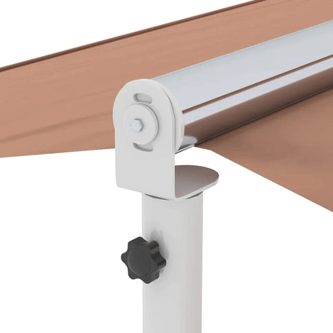Rootz Standmarkise - Markise - Neigungsverstellbar - Polyester - Metall - Braun - 4,5 x 3,4 m