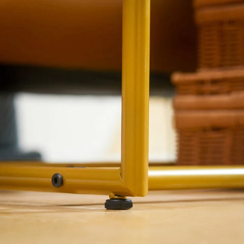 Rootz Consoletafel - Art Deco Design - Marmerlook - Spaanplaat - Wit + Goud - 120L x 40W x 75H cm