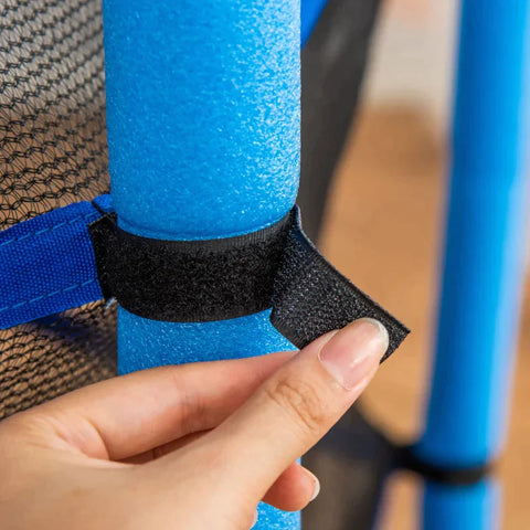 Rootz Trampoline - Garden Trampoline - Mini Trampoline For Children With Safety Net - Edge Cover - Toddler Trampoline For Jumping -  Indoors And Outdoors - Rubber Rope - Padded Steel - Blue