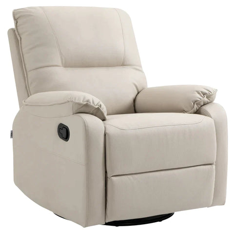 Rootz Relaxation Chair - 360° Rotatable Seat - Up To 135° Tilt - Microfibre - Light Grey - 82 cm x 95 cm x 98 cm