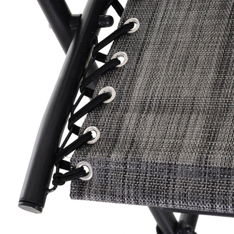 Rootz Rocking Chair - Foldable Rocking Lounger - Garden Lounger - Swing Lounger - Grey - 90 x 64 x 110 cm