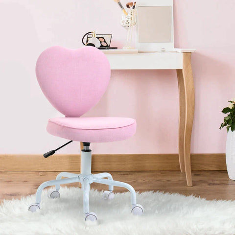Rootz Schreibtischstuhl – Drehstuhl – Stuhl Computer – Stuhl – Stuhlsitz – Rosa – 40 x 50 x 79–89 cm