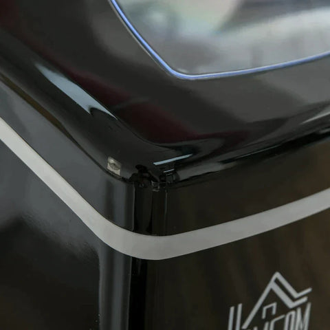 Rootz Ice Cube Machine - Ice Cube Maker - Ice Cream Basket - Ice Scoop - 3.2L Water Tank - Black + Silver - 36.7L x 29.7W x 37.8H cm