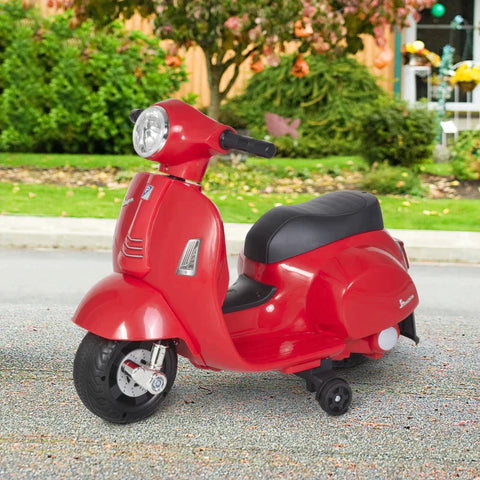 Rootz Vespa - Electric Motorcycle - Children's Motorcycle - Electric Vehicle - LED Light - Red - 66.5 x 38 x 52 cm