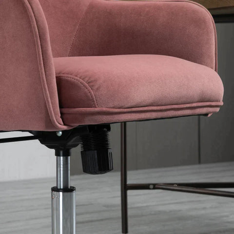 Rootz Office Chair - Desk Chair - Working Chair - Swivel Chair - With Rocker Function - Pink - 61 X 59 X 80.5-90.5 Cm
