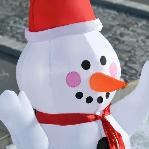 Rootz Christmas Decoration - Inflatable Christmas Decoration - Christmas Tree - Two Snowmen - White - 143 x 92 x 185 cm