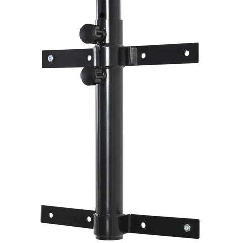 Rootz Punching Bag Holder - Wall Holder - Punching Bag Sandbag Holder - Height Adjustable - Black - 40cm x 63cm x 57-81cm