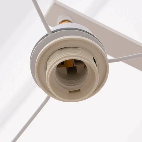 Rootz Floor Lamp - Floor Lamp With 2 Shelves - Indoor Lighting - E27 - Metal - MDF - Terylene Fabric - White - 38 cm x 36 cm x 162 cm