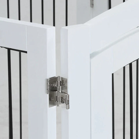 Rootz Dierenbox - Beschermrooster - Dierenbox - Buitenren - Met Deuruitlaat - Voor Kleine Dieren - Flexibel Opvouwbaar - Wit/Zwart - 122 x 105,5 x 84,5 cm