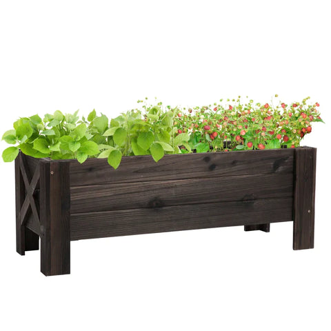 Rootz Raised Bed - Wooden Raised Bed - Garden Bed - Planter Bed - Wooden Planter - Grow Containers - Vegetable Pot - Fir Wood - 100 cm x 36.5 cm x 36 cm