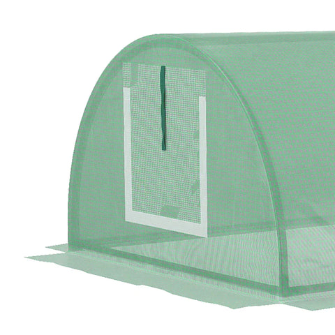 Rootz Foil Greenhouse - Weather Resistant - UV Resistant - Foil Tunnel - Green - 300cm x 80cm x 45cm