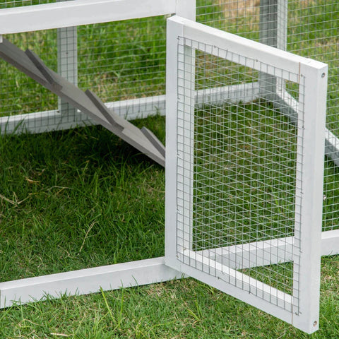 Rootz Rabbit Hutch - Wooden Rabbit Hutch - 2 Tier Guinea Pig Cage - Bunny Run - Small Animal House - Grey - 150 x 66 x 100cm