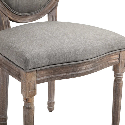 Rootz Esszimmerstühle – Küchenstühle – Stuhlset – Retro-Wohnzimmerstühle – gepolsterte Stühle – Gummiholz ​​– Grau