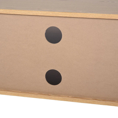 Rootz TV Cabinet - TV Dresser - Cabinet Element With Drawer - Chipboard - Metal - Grey - 140 x 39.5 x 49.5 cm