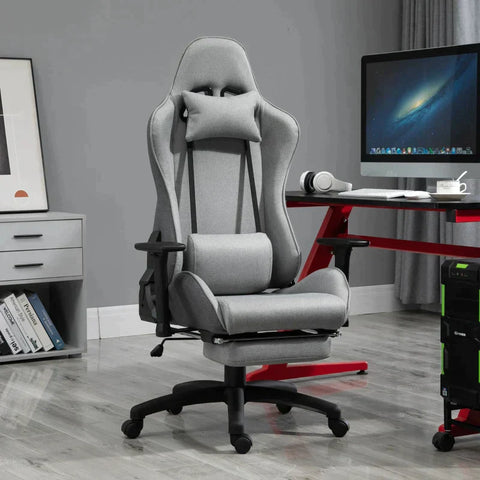 Rootz Office Chair - Computer Chair - Swivel Chair - Desk Chair - Gray - 73x57x127-135 cm