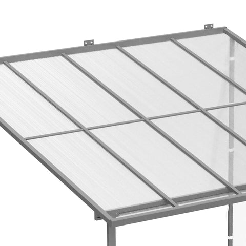 Rootz Pergola - Size Adjustable - Weather Resistant - White + Clear - 300cm x 300cm x 273cm