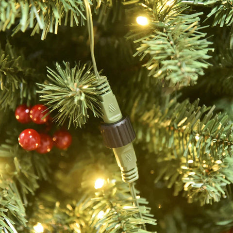 Rootz Kerstboom - Kunstkerstboom - Kerstdecoratie - Kerstboom Met Bessen - Groen - 63 cm x 63 cm x 180 cm