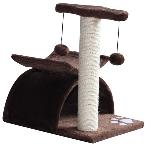 Rootz Krabpaal - Klimboom - Pluche - Kattenhuis - Bruin