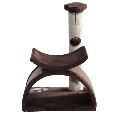 Rootz Krabpaal - Klimboom - Pluche - Kattenhuis - Bruin