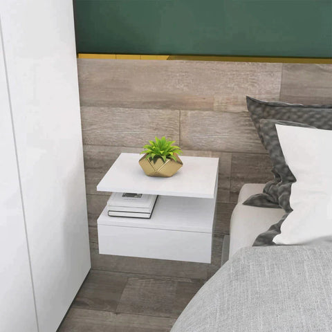 Rootz Bedside Table - 2-piece Bedside Tables - Side Table - Wall Cabinet - 35x32x22.5 cm