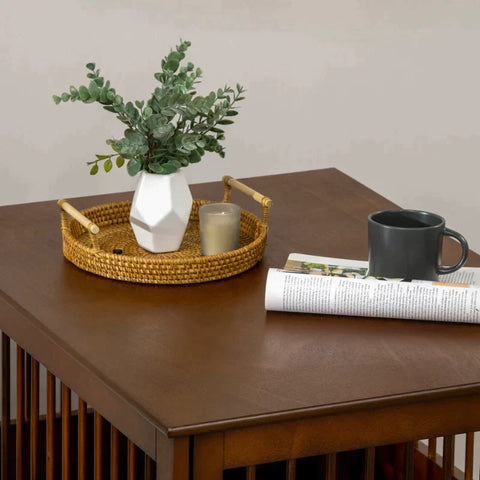 Rootz Hondenkooi - Hondenhok - Inclusief Latch Raised Stand - Transportdoos - MDF - Bruin - 80,5 cm x 59,5 cm x 67,5 cm