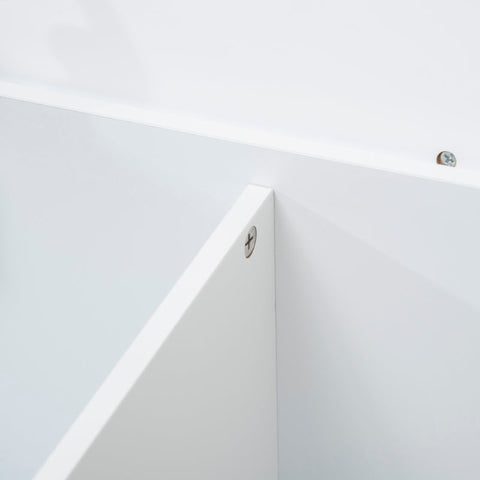 Rootz Litter Box - Cat Litter Box - Cupboard with Storage - Hinged Lid - White - 74 x 52 x 55cm