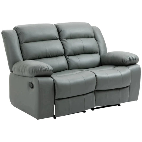 Rootz Relax Chair - Relaxation Sofa - For 2 People - Adjustable Footrests - 135° Angle Of Inclination - Grey - 168 cm x 93 cm x 102 cm
