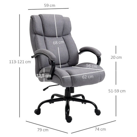 Rootz Office Chair - Desk Chair - Gaming Chair - Swivel Chair - Work Chair - Casual Office Chair - Ergonomic Chair - Light Gray - 72.5x83x110-118 cm