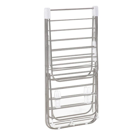 Rootz Drying Rack - Foldable Drying Rack - 3 Tier Rack - Drying Room - Silver White - 138 cm x 60.5 cm x 112 cm