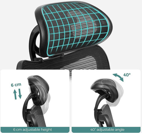 Rootz Office Chair - Gaming Chair - Desk Chair - Work Chair - Computer Chair - Rolling Chair - Office Seating - Black - 68 x 66 x (114-123.5) cm