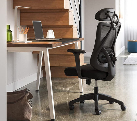 Rootz Bürostuhl – Gaming-Stuhl – Schreibtischstuhl – Arbeitsstuhl – Computerstuhl – Rollstuhl – Bürositzmöbel – Schwarz – 68 x 66 x (114–123,5) cm