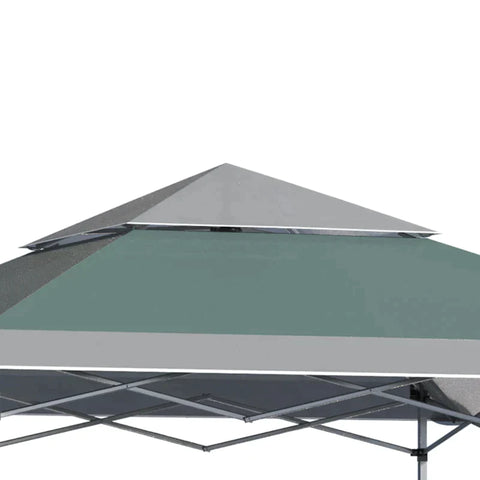 Rootz Gazebo - Party Tent - Garden Gazebo - Party Gazebo - Pop UP Tent - Steel/Oxford Cloth - Green - 3.6L x 3.6W x 2.68H m