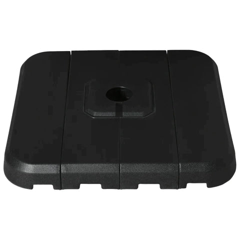 Rootz Weight Plates - Parasol Weight - Umbrella Stand Weights - Sand Water Filled - Black -  98 x 98 x 13 cm
