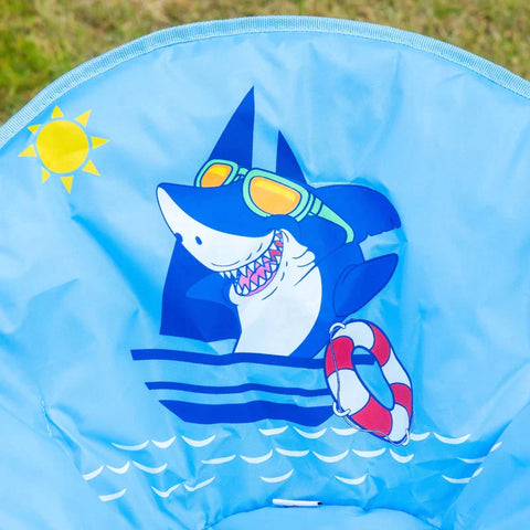 Rootz Moonchair - Children's Camping Chair - Baby Moon Chair - Kid's Folding Chair - Indoor And Outdoor - Easy To Carry For Toddler Girls Boys - Steel - Blue - Ø50 x 49H cm