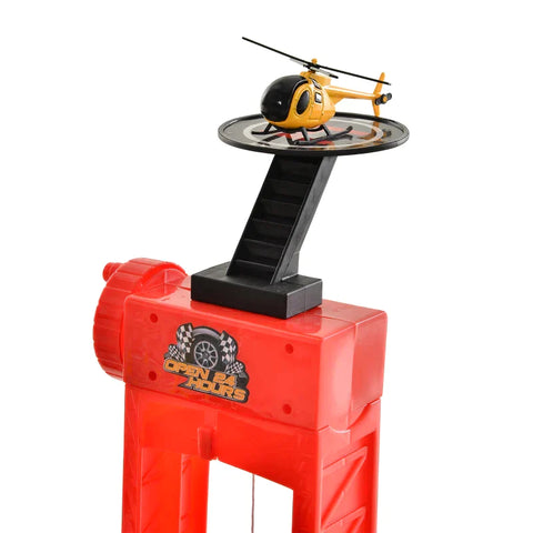 Rootz Car Park Set - Kinderracebaan - Kinderracewagen - Kinderspeelgoedauto's - Rood/Zwart - 62x52x51 cm