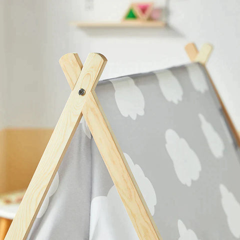 Rootz Children Kinderspeeltent Speelhuis met vloermat (grijs/wolk)