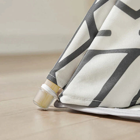 Rootz Kinderspeeltent Speelhuis Kids - Tipi Tipi met vloermat (wit/lijn)