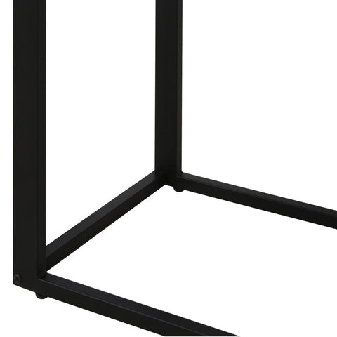 Rootz Side Table - C-shape Side Table - Coffee Table - Standing Table - Metal Mdf - Rustic Brown - 40.6 x 50.8 x 64.2 cm