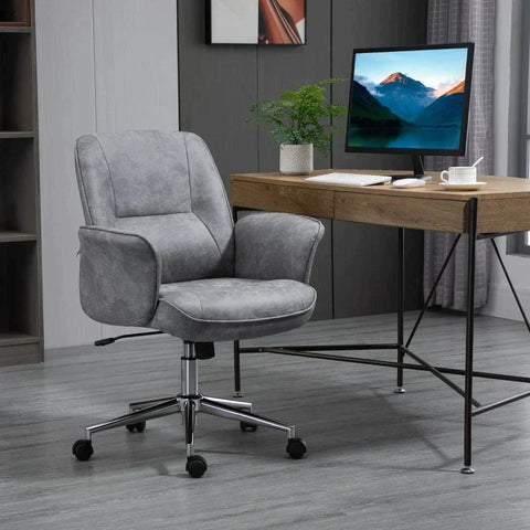 Rootz Office Chair - Desk Chair - Swivel Chair - Ergonomic Work Chair - Light Gray - 67 x 69 x 92-102 cm
