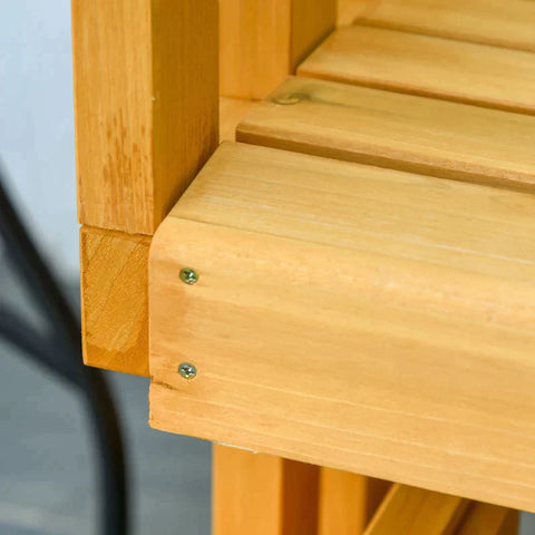 Rootz 2-seater Rocking Chair With Armrests - Swing Bench - Garden Chair - Rocking Chair - Solid Wood - Natural - 124 x 76 x 95 cm