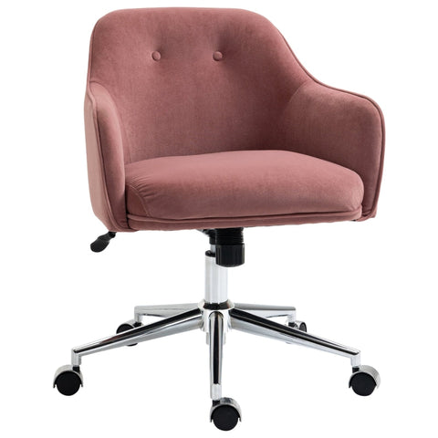 Rootz Office Chair - Desk Chair - Working Chair - Swivel Chair - With Rocker Function - Pink - 61 X 59 X 80.5-90.5 Cm