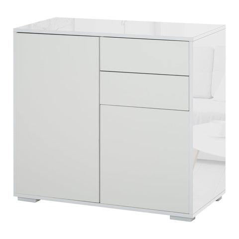 Rootz Standing Cabinet - Storage Cabinet - Cabinet Chest - Cabinet - White - 79 x 36 x 74 cm