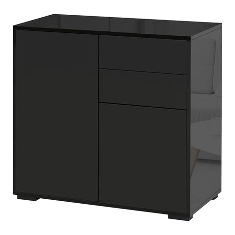 Rootz Cabinet - Standing Cabinet - Storage Cabinet - Cabinet Chest - Black - 79 x 36 x 74 cm
