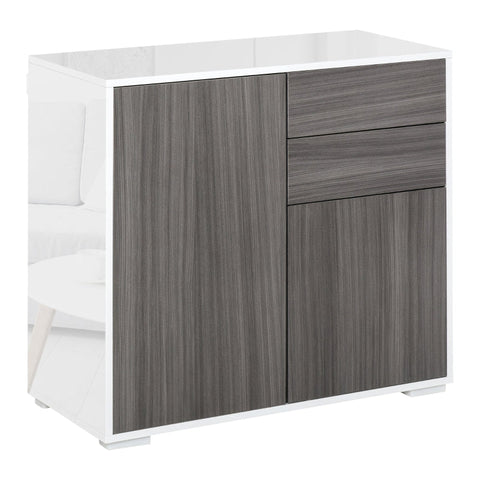 Rootz Standing Cabinet - Storage Cabinet - Cabinet Chest - Cabinet - White/Light Gray - 79 x 36 x 74 cm