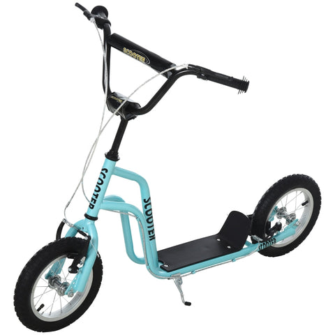 Rootz Scooter - Children's Scooter - City Scooter - Kickboard With Pneumatic Tires - Aluminum - Blue - 120 x 58 x 75-80 cm