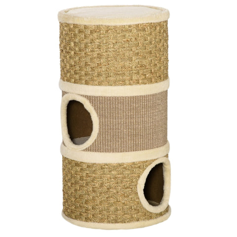 Rootz Cat House - Cat Scratching Post - Cat Tree - Cat Climbing Tree  Cat Furniture - 37.5 x 37.5 x 70 cm
