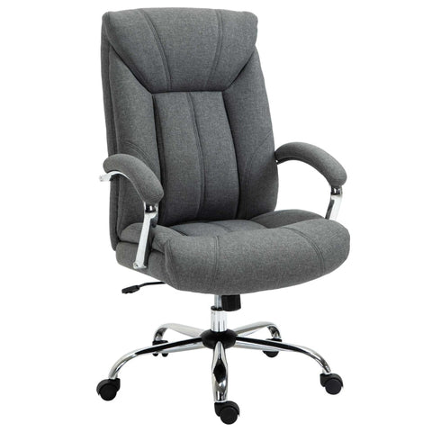 Rootz Office Chair - Office Chair With Rocker Function - Ergonomic Chair - Desk Chair - Swivel Chair With Backrest - Height-adjustable - Grey - 65 x 78 x 110-120 cm