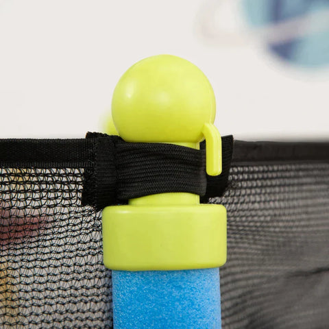 Rootz Trampoline Voor Kinderen - Fitness Trampoline Met Veiligheidsnet - Randafdekking - Rubberen Touw - Binnen - Buiten - Springen - Tuin Trampoline - Staal - Blauw